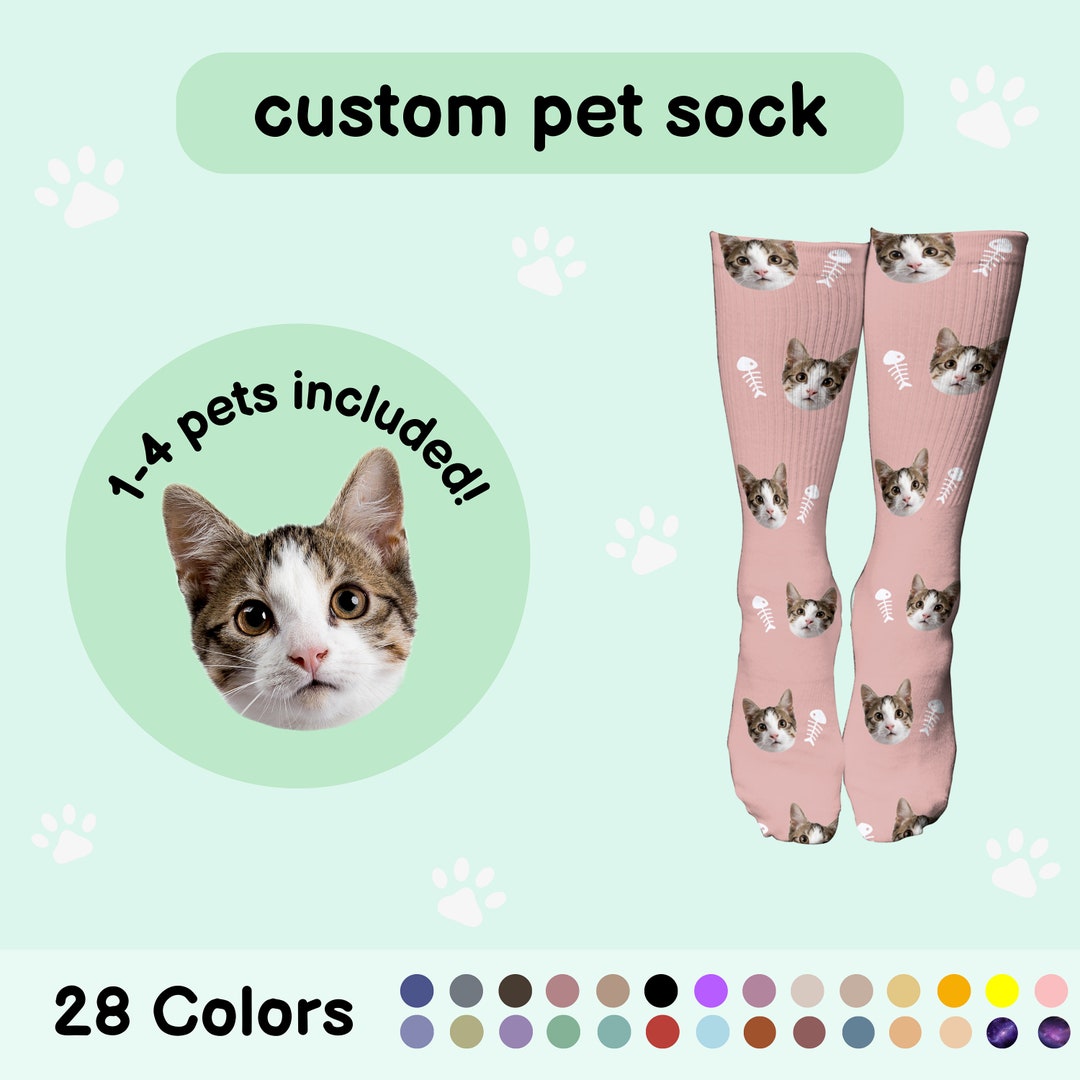 Custom pet sock personalized dog sock customized cat sock face socks
