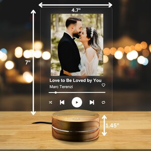 Custom Photo Song Plaque LED Light, Music Gift, Album Cover Music ...