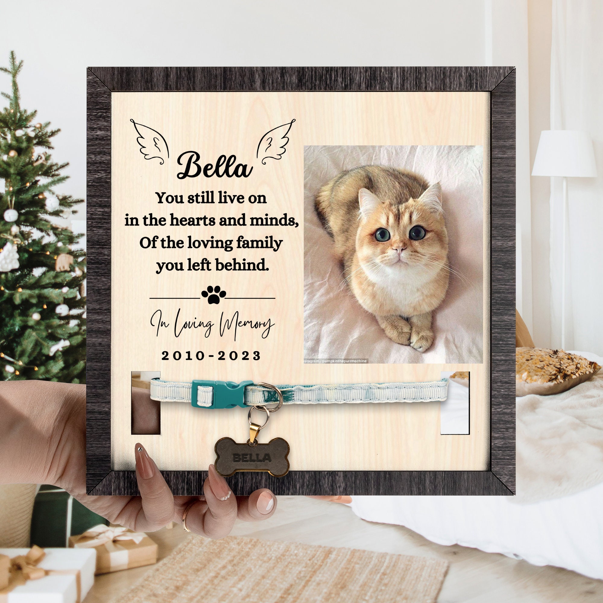 Custom Memorial Pet Collar Sign Cat Memorial Gift Loss of Cat, Puppy ...