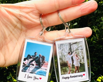 Personalized Photo Keychain, Customized Keychain, Anniversary Gift, Photo Key Ring, Christmas Gift, Mother's Day Gift, Father's Day Gift