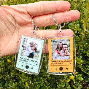 Custom Song Keychain, Custom Your Photo, Your Song, Your Unique Keychain, Personalized Music Keychain, Unique Gift