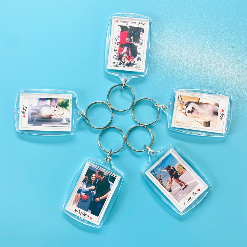 Custom Personalized Photo Keychain Personalized Keychain Etsy