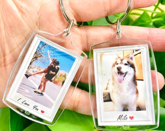 Custom Personalized Photo Keychain, Personalized Keychain, Anniversary Gift, Custom Gift, Photo Key Ring, Valentine's Day