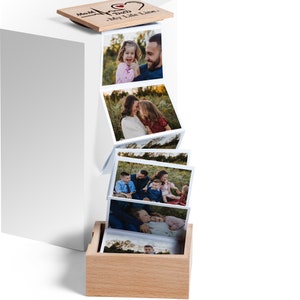 Personalized Pull Out Photo Box, Mother's Day Gift, Gift for Mom, Gift for Grandma, Custom Photo ...