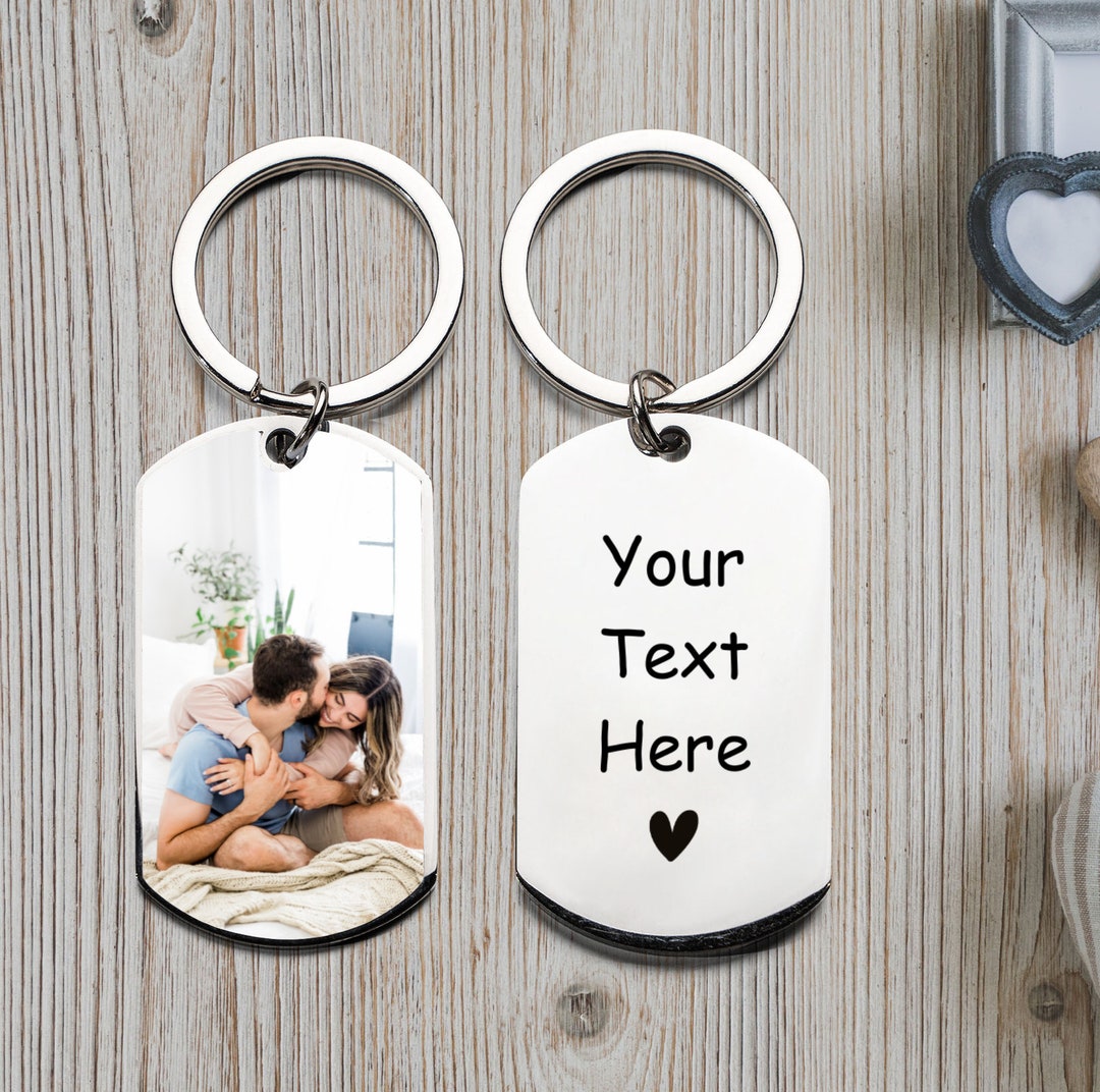 Personalized Photo Keychain, Personalized Keychain for Boyfriend