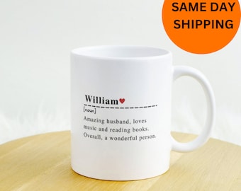 Customized Name Definition Mug, Personalized Name Coffee Mug, Name Meaning Mug, Custom Name Mug, Christmas Gifts, Parents Gift