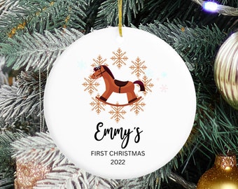 Personalized Baby's First Christmas Ornament, Custom Baby Name Christmas Ornament, Customized First Christmas Ornament, Baby Girl Ornament