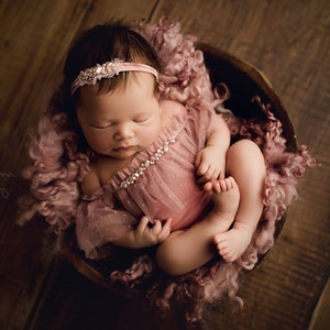 Newborn Photoprops, Newborn Photoshoot Outfit, Newborn Girl Bodysuit With Tulle, Baby Clothing, Old Pink Babygirl Bodysuit, Babyshower Gift