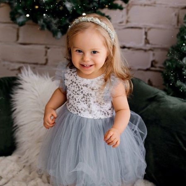 Little Girls Party Dress, Toddler Birthday Dress, Flower Girl Dress, Baby Tulle Dress, Little Girl Formal Dress, Toddler Tulle Dress