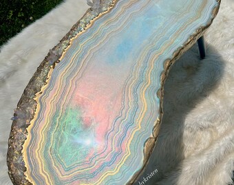 手数料安い Angel Resin Kidney Stone Crystal Geode Quartz Aura Opal アイドル