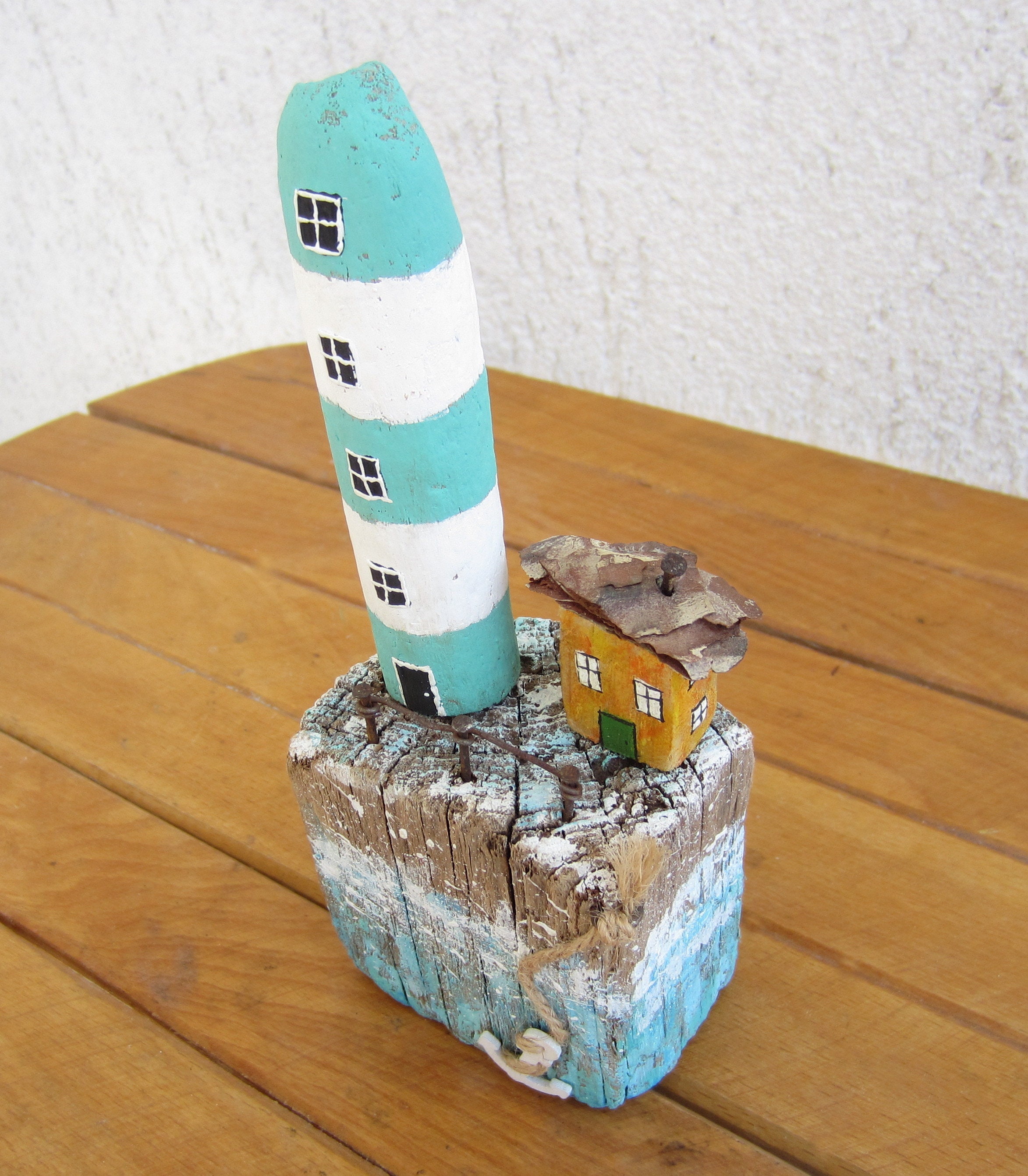 Driftwood Decor for Tabletop Driftwood Miniature Lighthouse Etsy UK