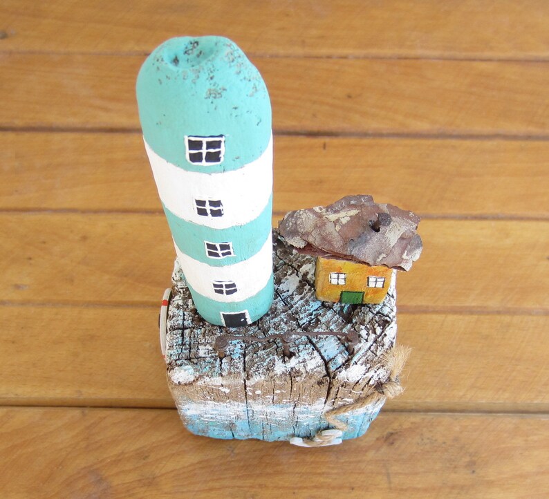 Driftwood Decor for Tabletop Driftwood Miniature Lighthouse Etsy UK