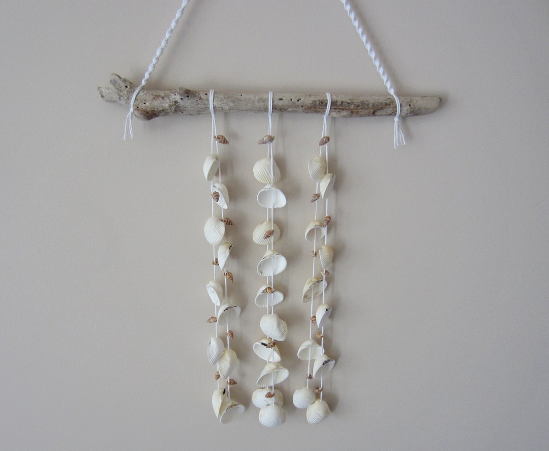 Handmade Driftwood Seashell Wall Hanging, Beach Boho Decor - Etsy