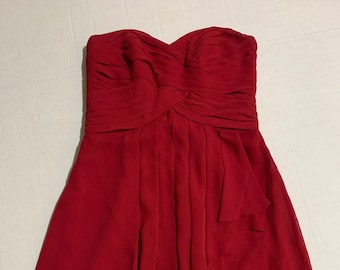 Robe bustier rouge de mariée de David taille 8