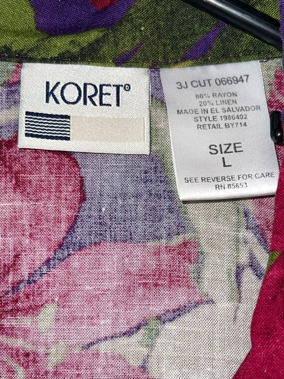 Koret multicolor button down size large - image 4