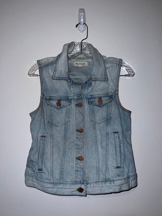 Madewell denim vest medium