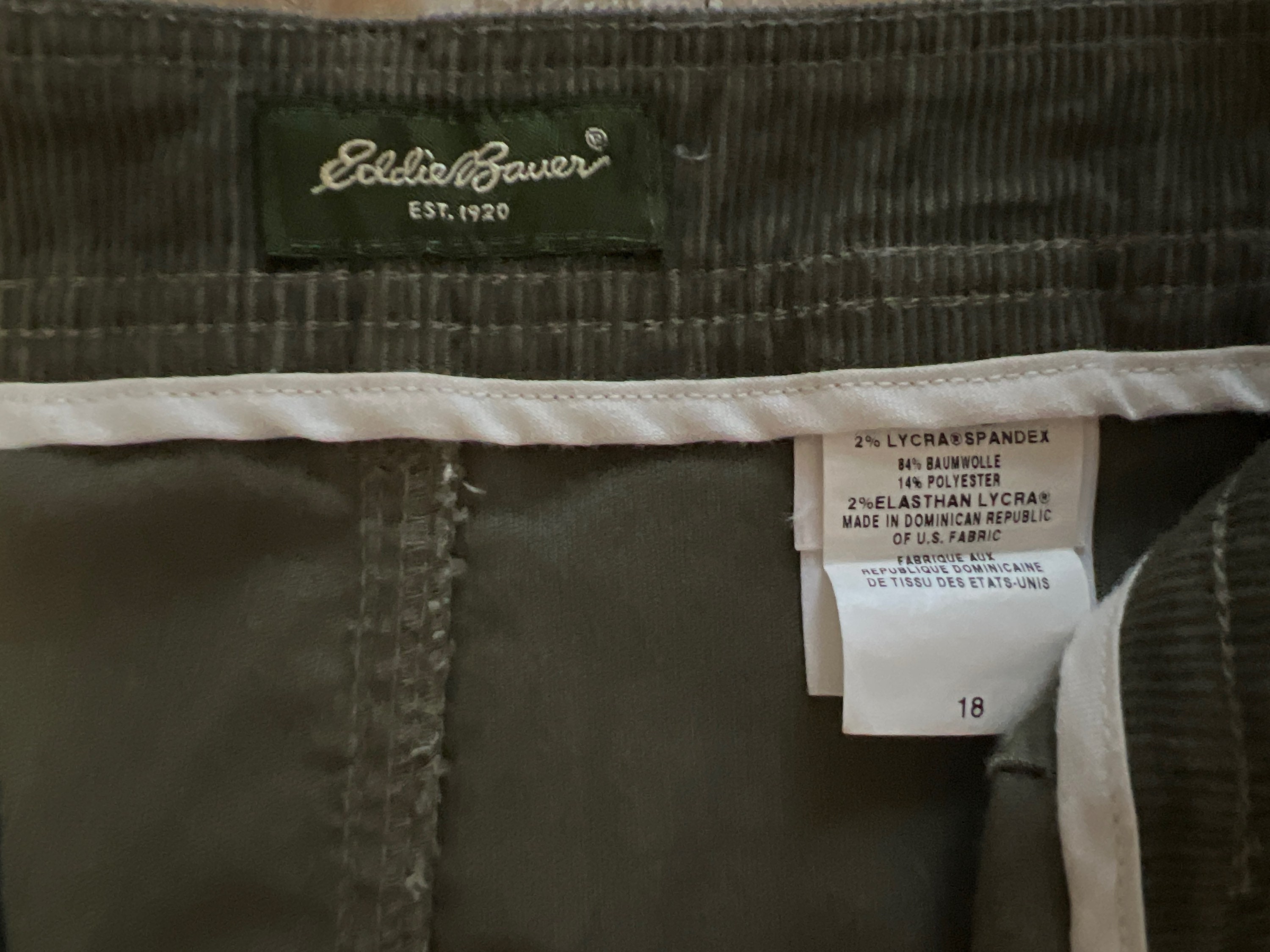Jupe Short Eddie Bauer Femme – Ligne A, Doublée, Beige, Taille 18 (plus) – Très Bon état