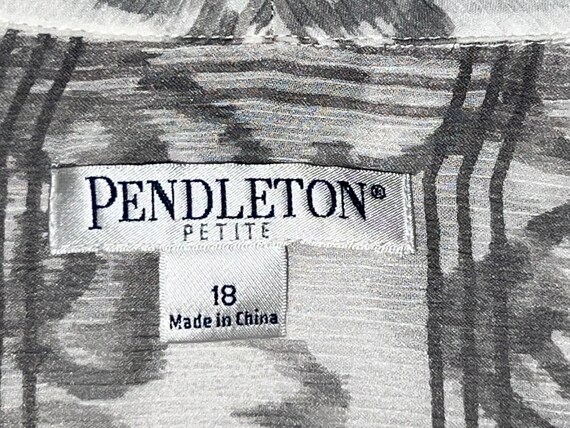 Pendleton petite sheer button down blouse size sm… - image 5