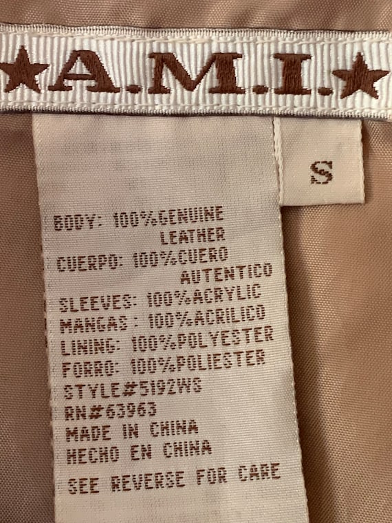 AMI leather jacket size small - image 6