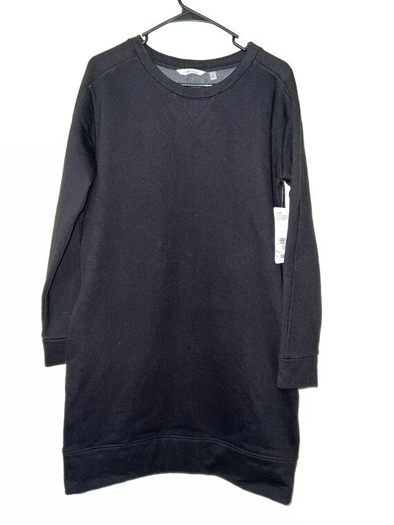 Athleta lolo black sweatshirt dress size medium - image 1