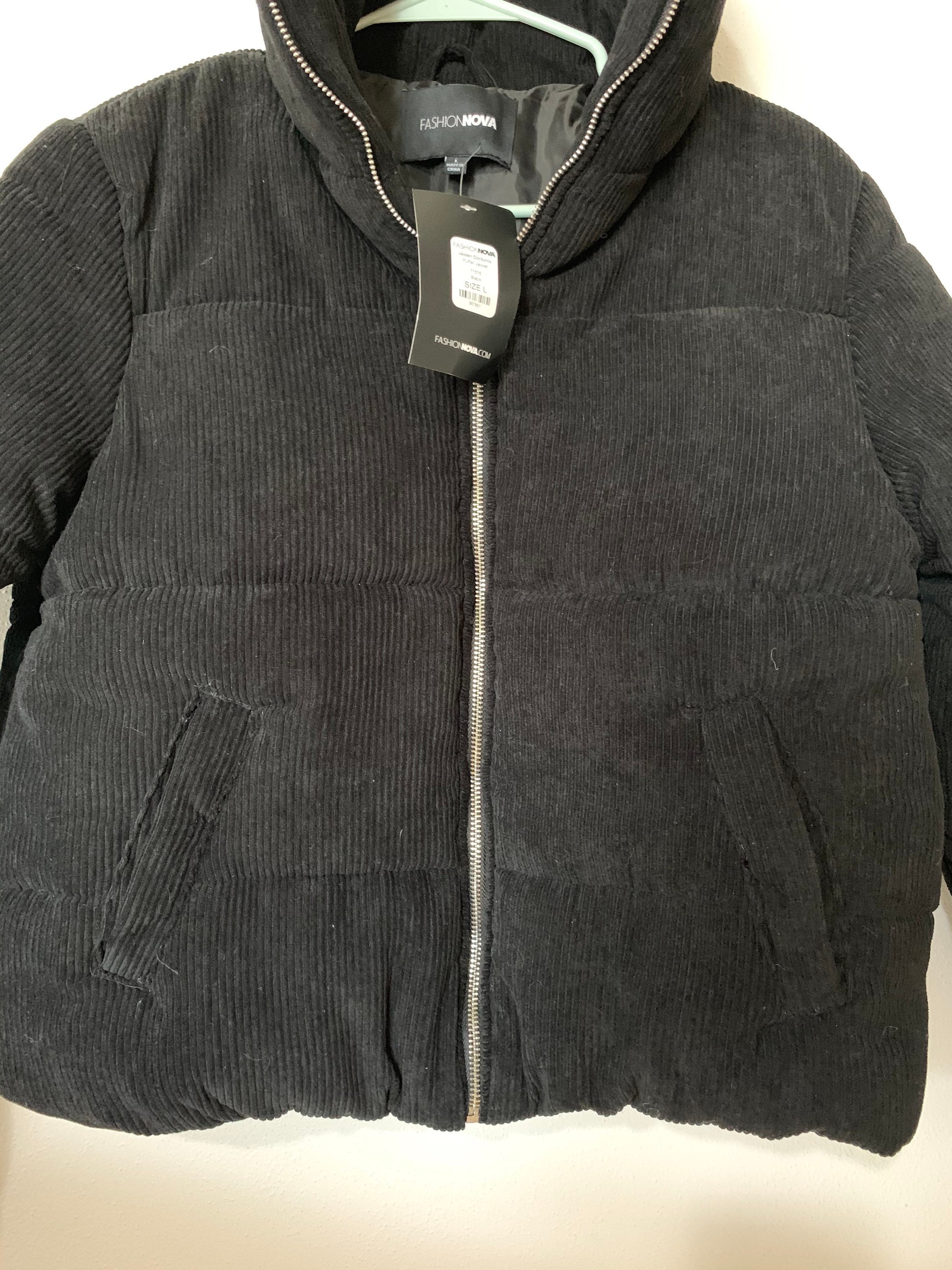 Fashion Nova Large Corduroy Puffer Jacket