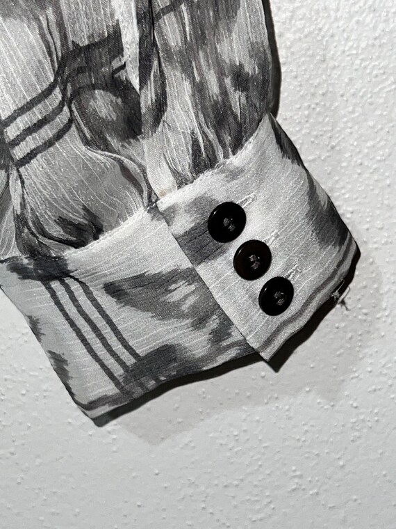 Pendleton petite sheer button down blouse size sm… - image 4