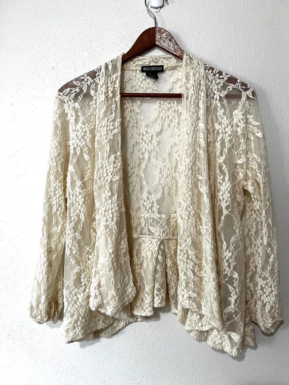 Miss Chievous Open From Lace Cardigan Size XL - Etsy