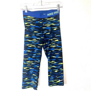 blue and yellow nike leggings