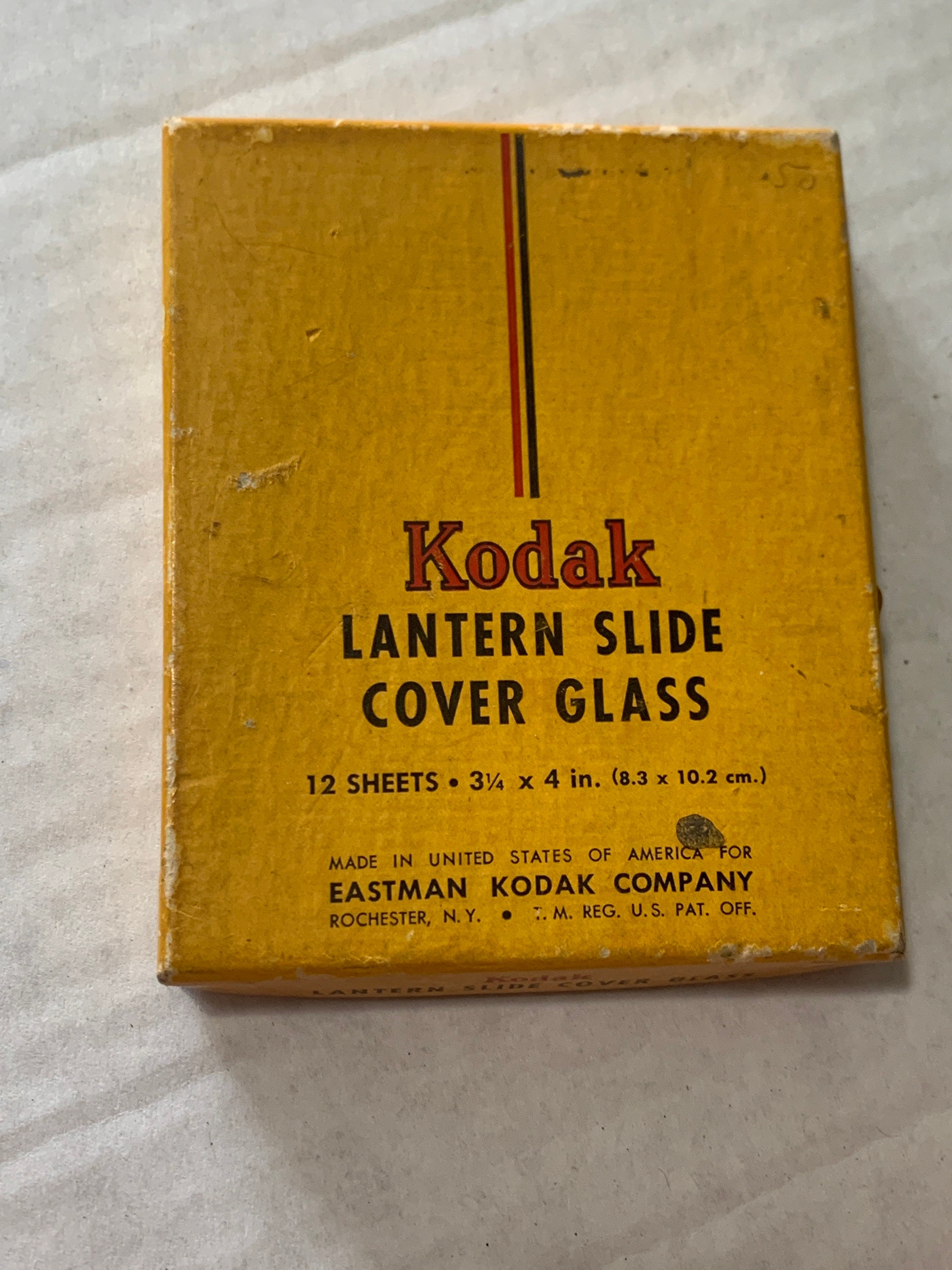 Kodak Lantern Slide Cover Glass 12 Sheets photo