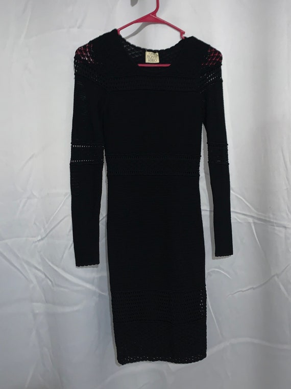 Torn By Ronny Kobo small long black dress - image 5