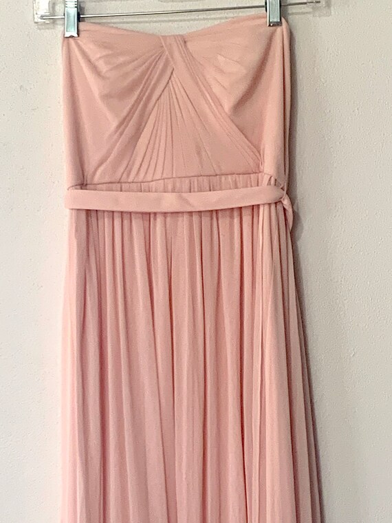 David’s bridal long strapless light pink size 4 - image 9