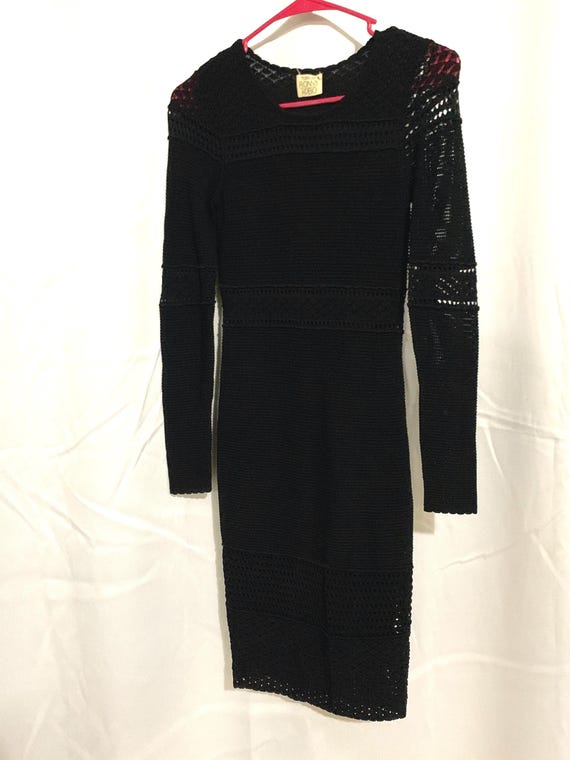 Torn By Ronny Kobo small long Black dress
