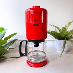 RARE Vintage 1972 Braun KF20 Red Coffee Maker by Florian Seiffert