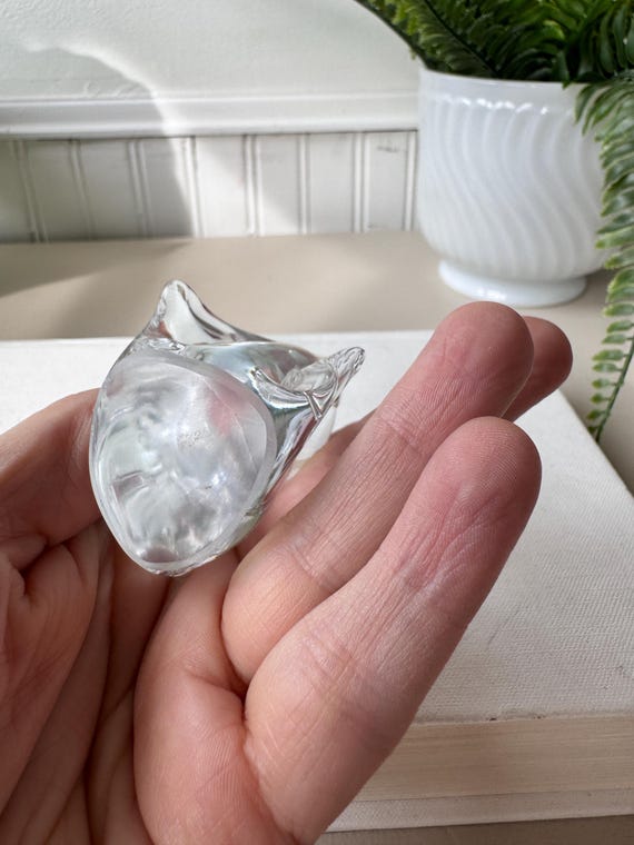 Vintage 1980s Crystal Glass Animal Figurines, Set of 4, Murano