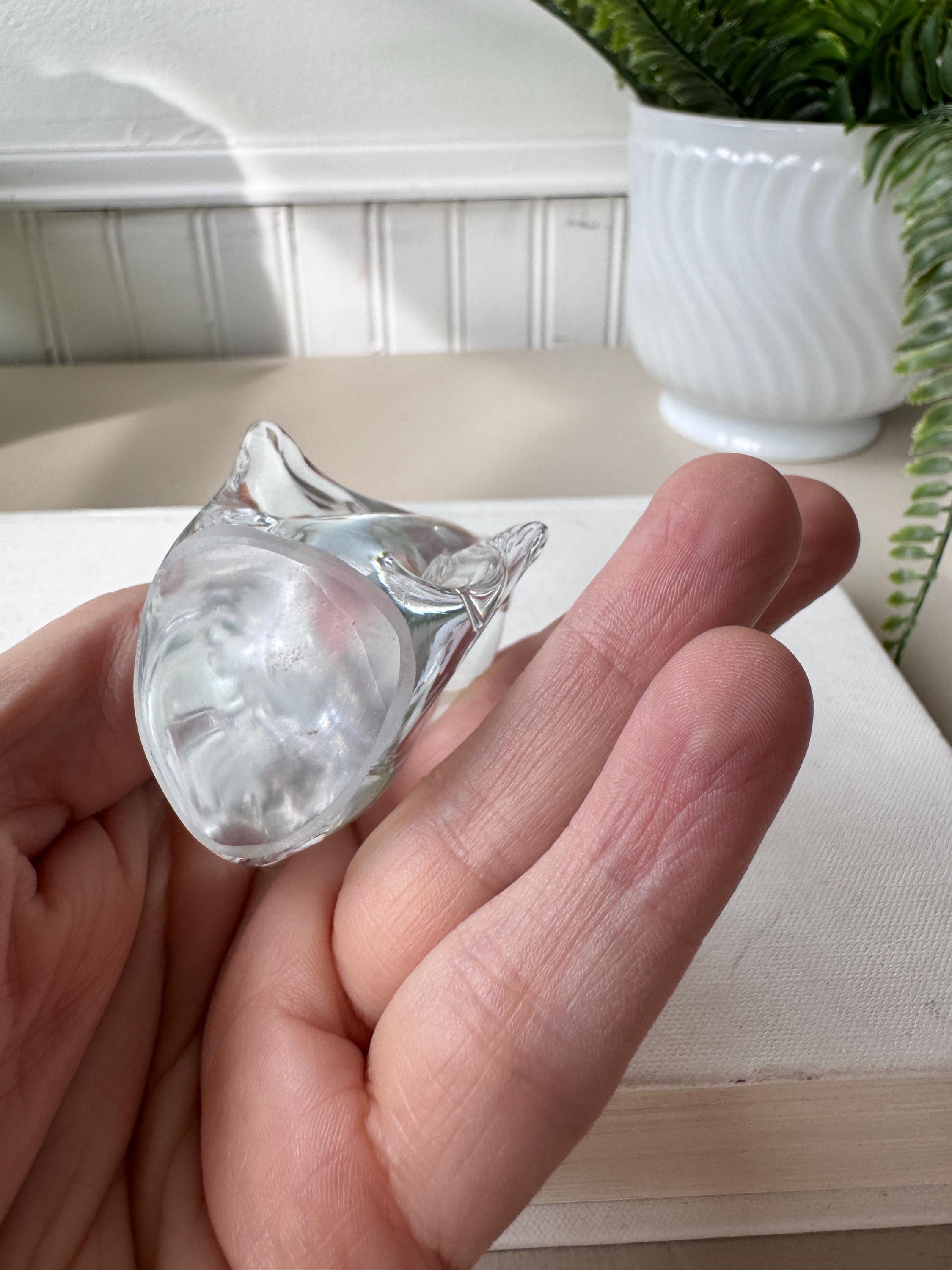 * vintage glass figure ୨୧ * ガラスの リスさん Vintage 1980s Crystal Glass Animal Figurines, Set of 4, Murano