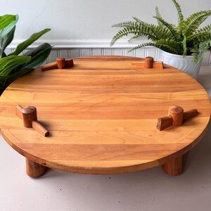 Vintage 1960s Danish Modern Footed Serving Tray by Nissen Denmark