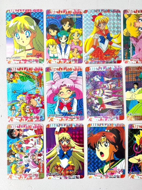 Sailor Moon 1996 Hologram Bandai Card Lot 16pc, Made in Japan, Vintage 90s  SuperS Japanese Anime Collectibles