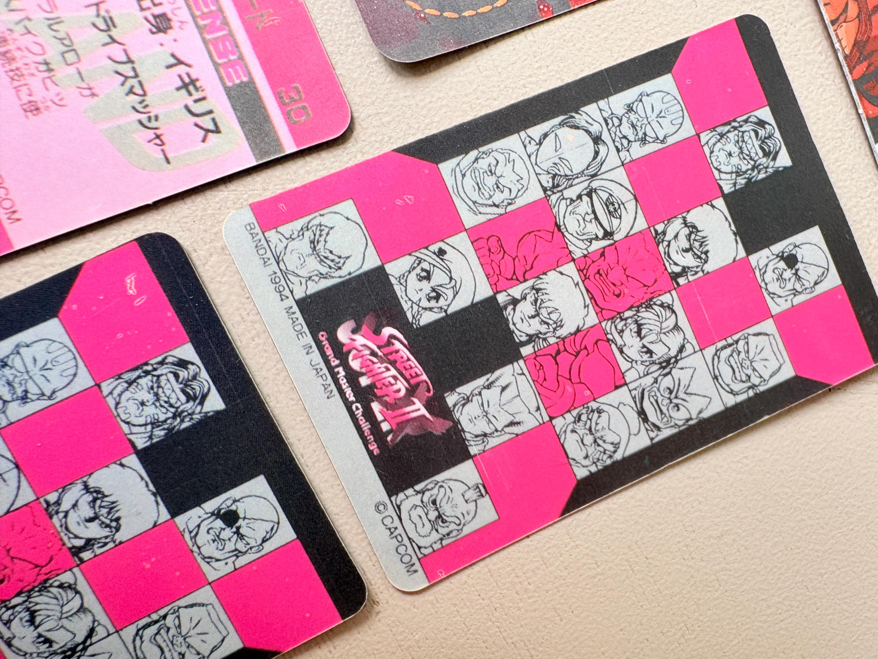 Street Fighter II 1990s Prism Card Lot of 22, Vintage 1994 Bandai