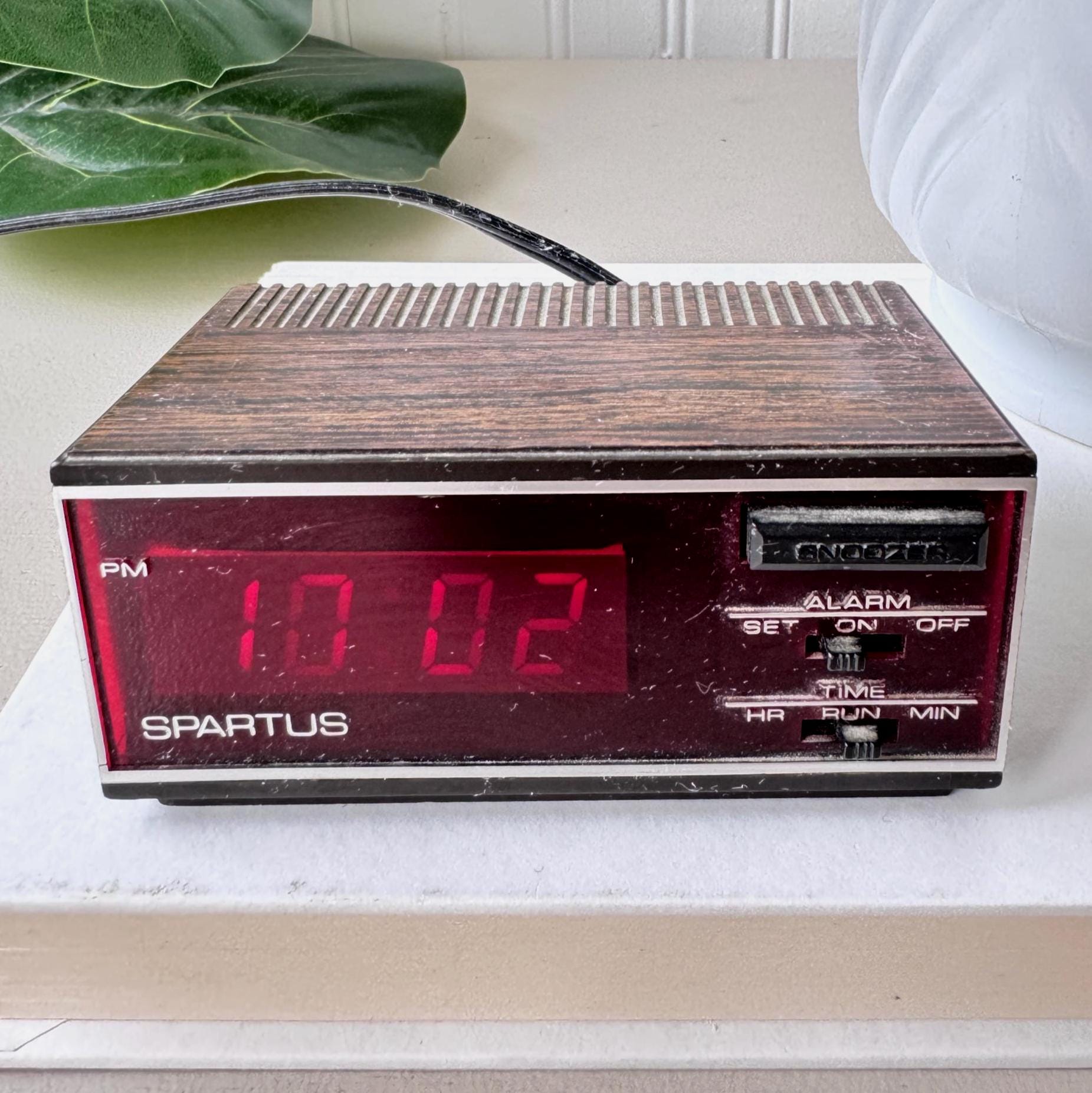 Vintage 1970s Spartus Digital Alarm Clock, MCM Mid Century Mini