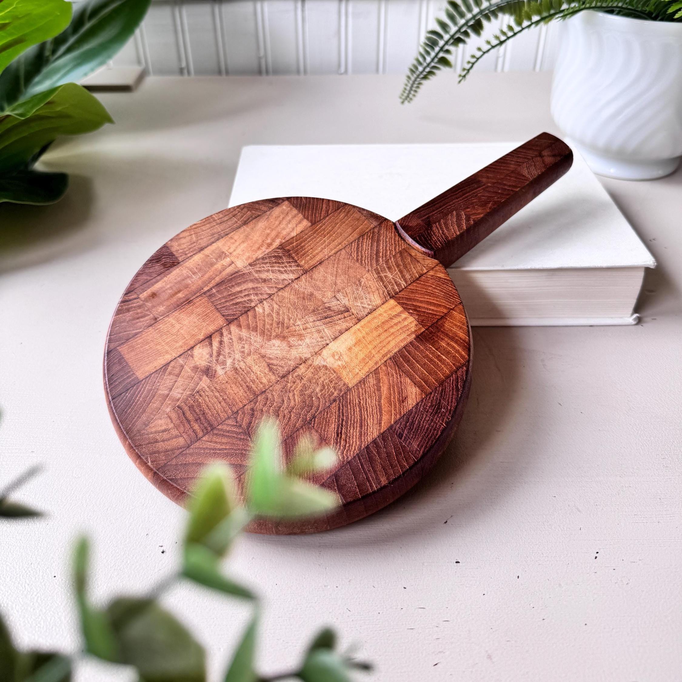 Vintage 1960s Dansk Teak Cheese Board With Knife, MCM Mid Century