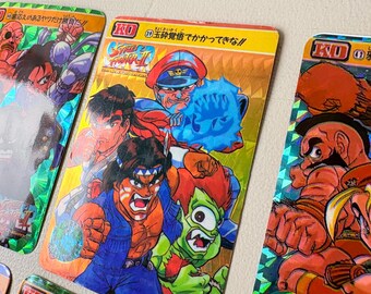 Street Fighter II 1990s Prism Card Lot of 22, Vintage 1994 Bandai