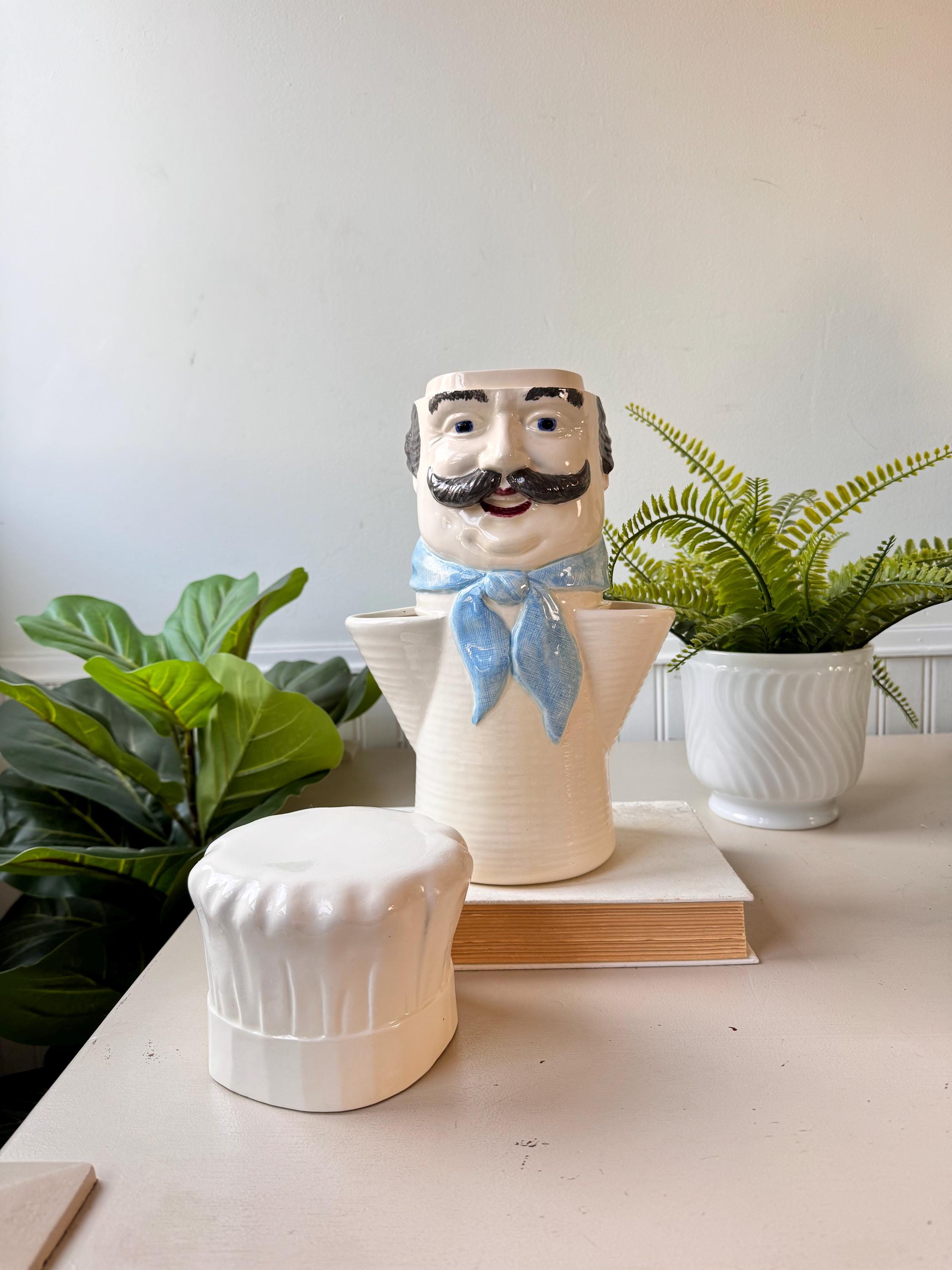 Egouttoir Couvert Porte-ustensiles En Céramique For Comptoir De Cuisine, Organisateur D'ustensiles Vintage Peint à La Main Avec Bac D'égouttage, égouttoir For Ustensiles Ménagers Porte-ustensiles ( Co