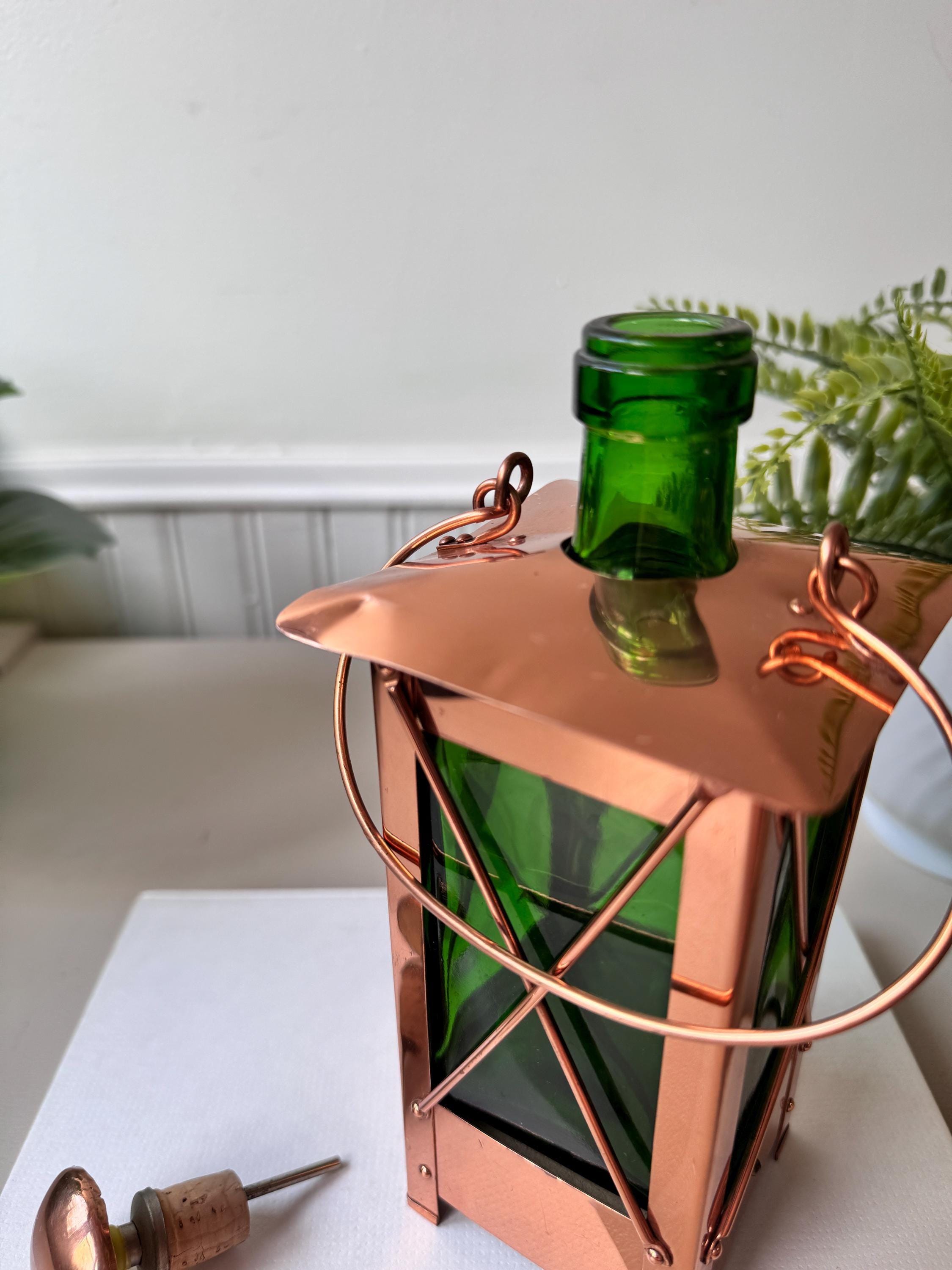 RARE 1950s Swiss Copper Musical Liquor Bottle With Stopper, MCM