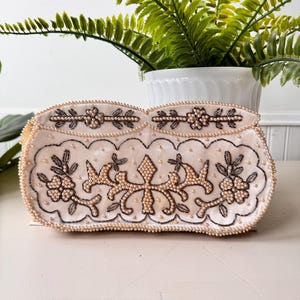 Bolso vintage de cuentas de Sarne of California, década de 1950, fabricado en Japón, bolso de mano de cuentas de mediados de siglo de MCM, bolso de mediados de siglo, estilo vintage