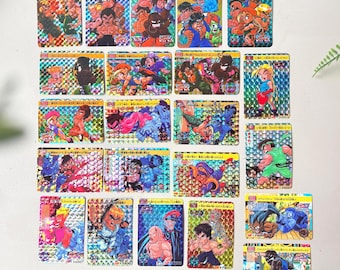 Street Fighter II 1990s Prism Card Lot of 22, Vintage 1994 Bandai