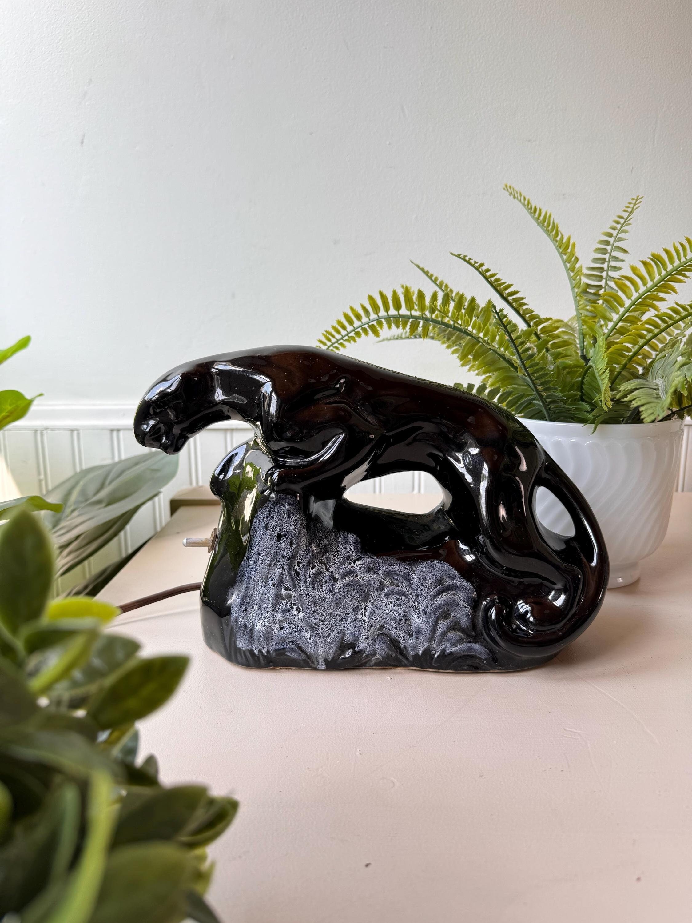 Vintage ceramic black panther - Etsy 日本