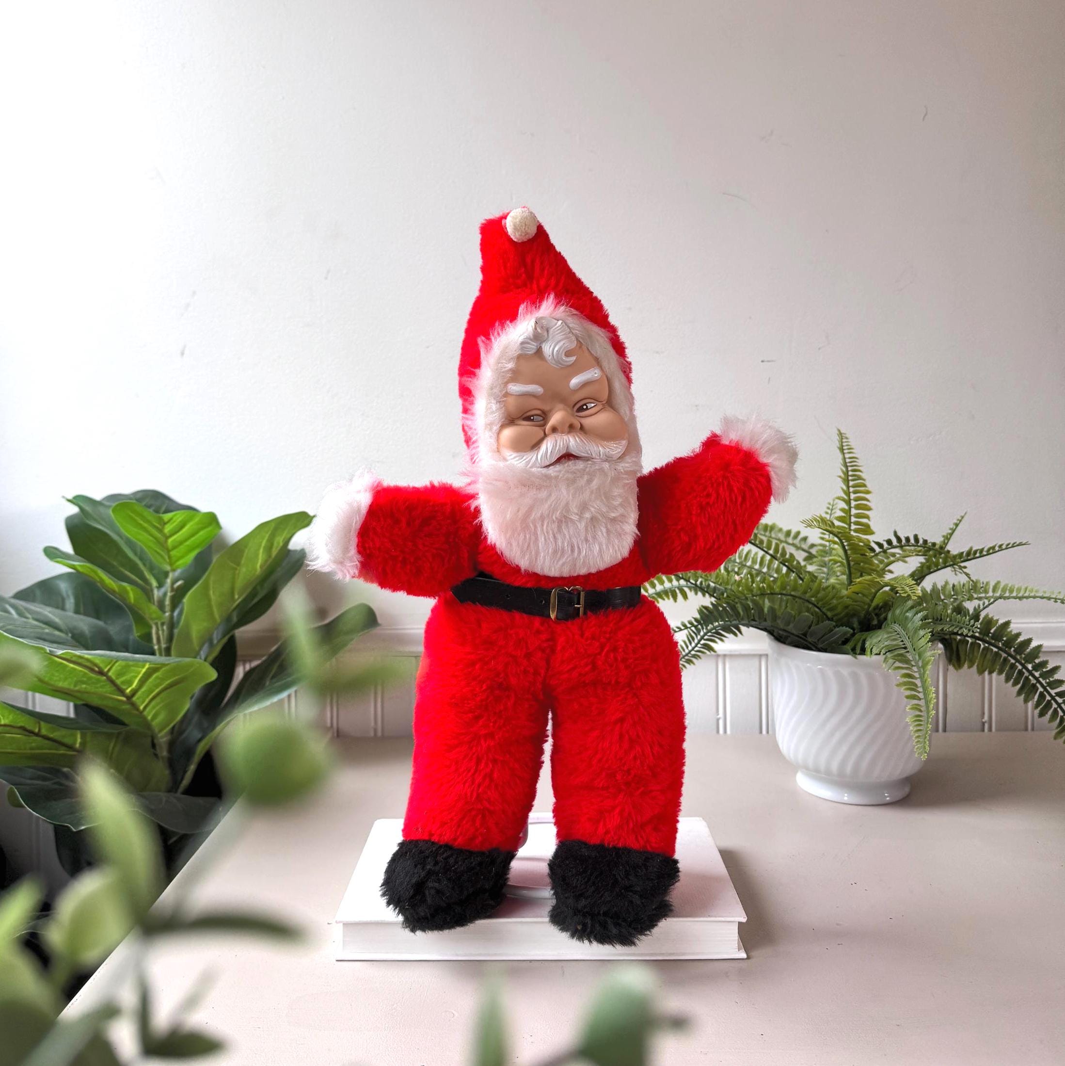 ヴィンテージ ラバーフェイス スタンデング サンタ人形 1950/60年代 Vintage 1960s Rubber Face Santa Plush, MCM Mid Century Rushton