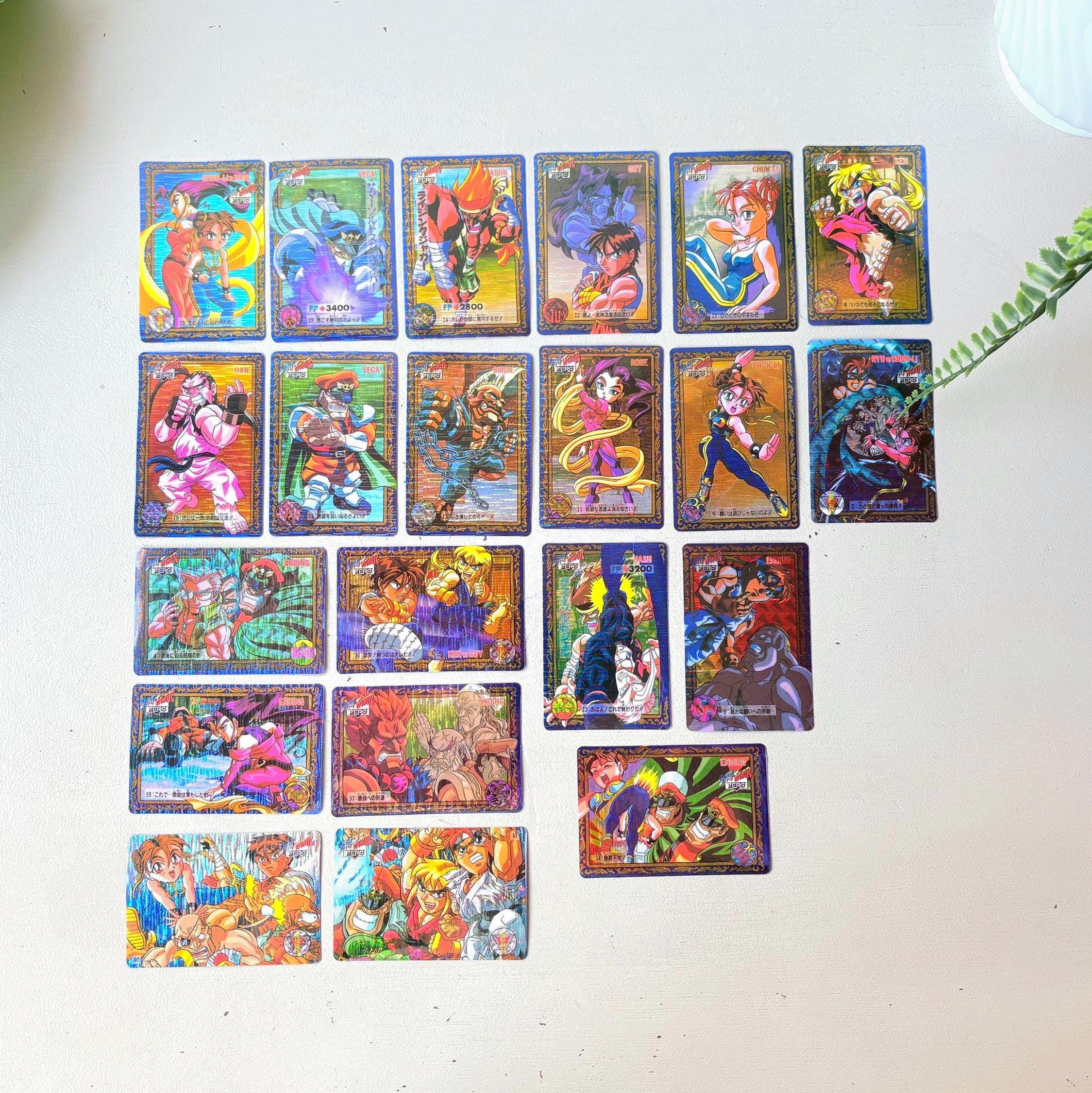 ストリートファイターピンズ セット Street Fighter II 1990s Prism Card Lot of 21, Vintage 1996 Bandai