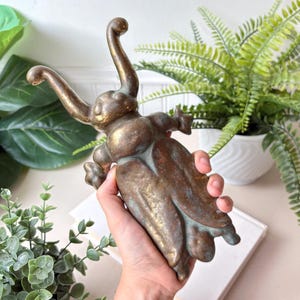 Solid Brass Beetle Bootjack, Vintage 1970s Heavy Insect Boot Pull, Doorstop, or Decor, Made in Canada