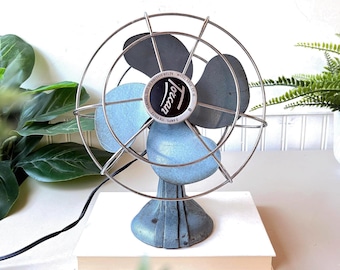 Vintage Oscillating Dominion Fan, Working Antique Fan, Old Table